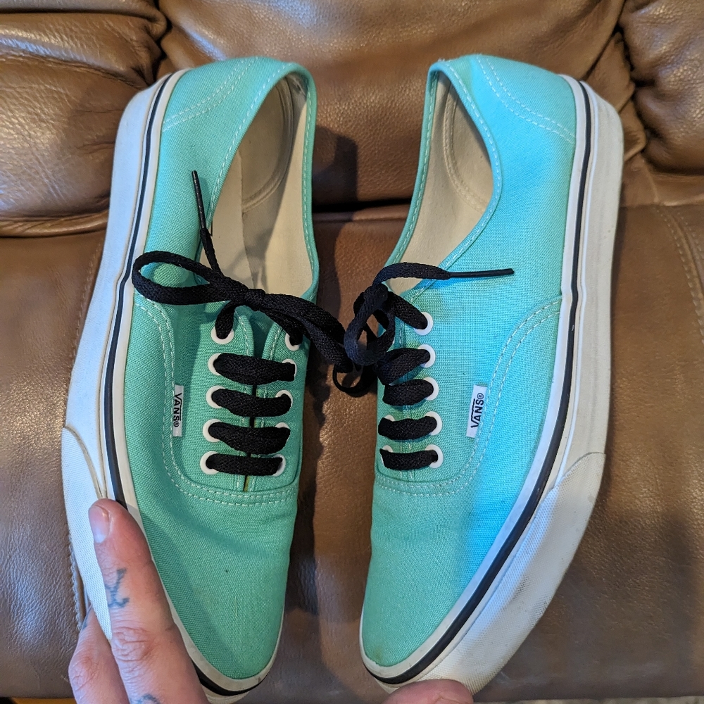 Mint green Vans size 10